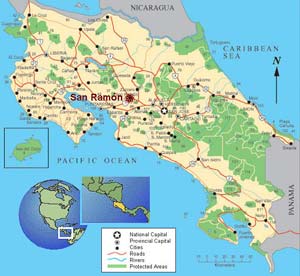 Costa Rica map